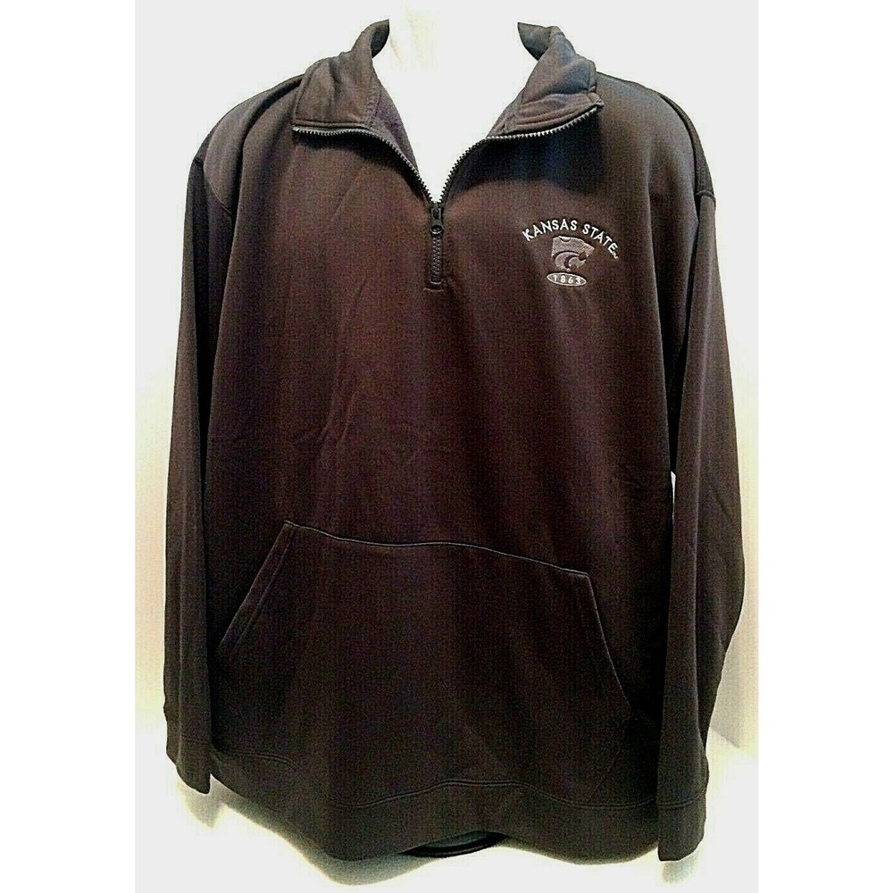 Kansas State Fleece Pullover Size L 1/4 zip soft lined NWOT College House